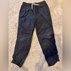 Boys Black Jogger Pants with Drawstring